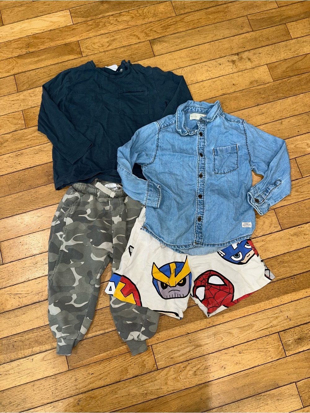 Boy’s Zara lot bundle shorts button down shirt long sleeve